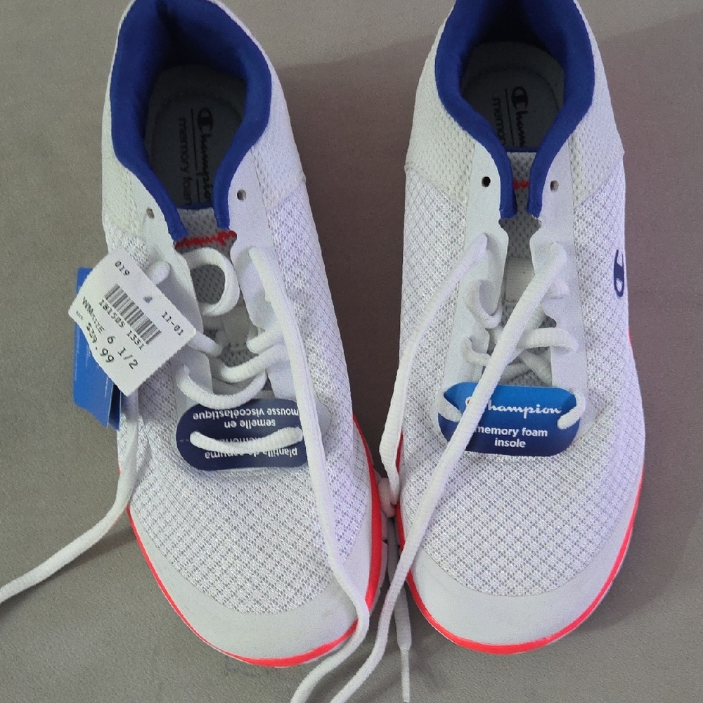 Champion White and Blue Athletic Shoes